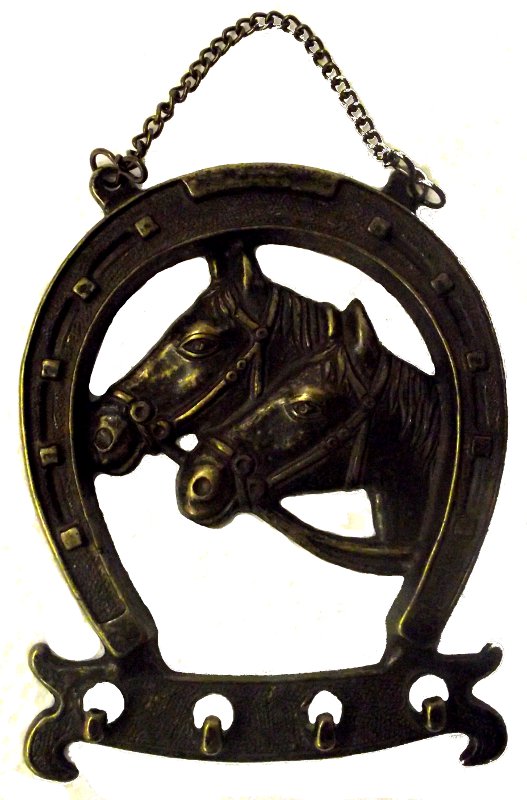 Appendini ferro di cavallo ottone gancio arredamento chiavi